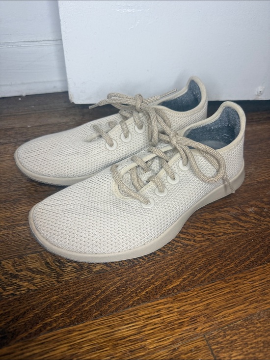 allbirds Shoes - allbirds Knit Lace-Up Sneakers - Beige/Cream
